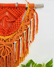 Load image into Gallery viewer, “The Wave” Macrame Wall Hanging - Sunset
